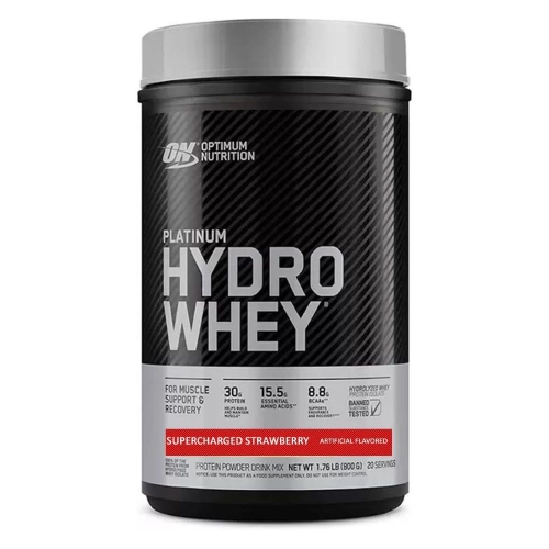 Platinum Hidro Whey Sabor Supercharged Strawberry (800g) - Optimum Nutrition