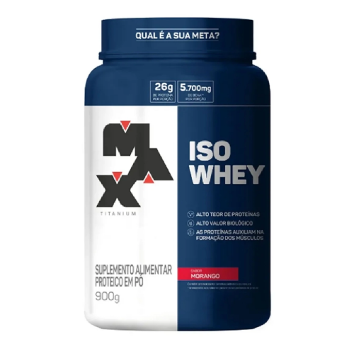 Iso Whey Sabor Morango (900g) - Max Titanium
