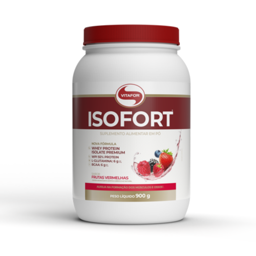Isofort (Whey Protein Isolate) - Frutas Vermelhas (900g) - Vitafor