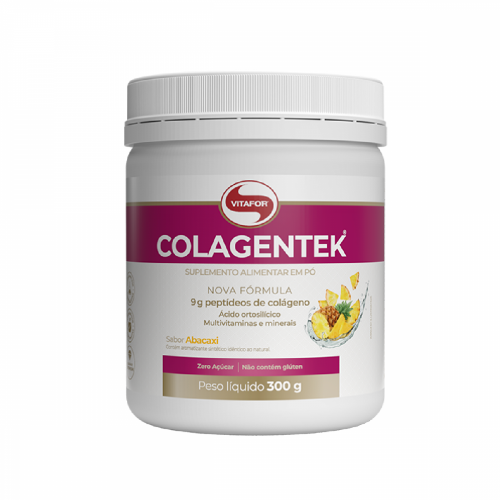 Colagentek Sabor Abacaxi (Colágeno Hidrolisado)  (300g) - Vitafor