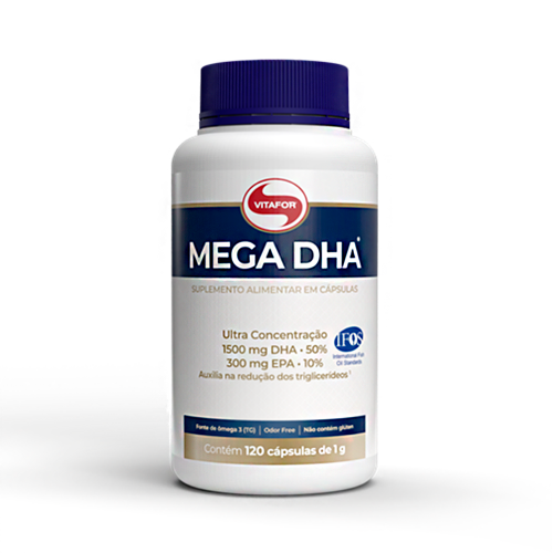 Mega Dha (120caps) - Vitafor - Categorias Menu, Vitaminas, Minerais e  Naturais, Óleo de Peixe/ Ômega 3- GSN Suplementos