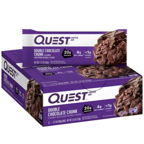 Quest Bar - Protein Bar Sabor Double Chocolate Chunk (Caixa c/ 12 Unidades de 60g cada) - Quest Nutrtion