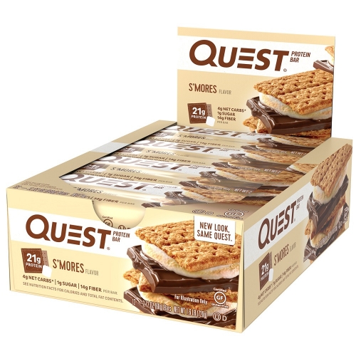 Quest Bar - Protein Bar Sabor Smores (Cx c/ 12 Unidades de 60g cada) -