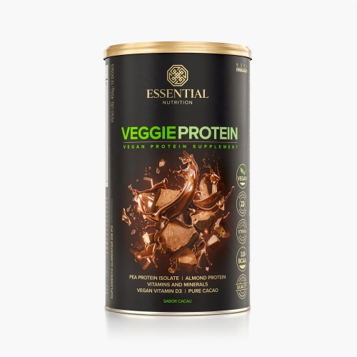 Veggie Protein - Proteína 100% Vegetal Sabor Cacao (455g) - Essential