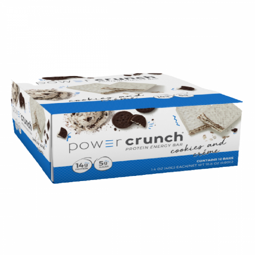 Power Crunch Original Sabor Cookies & Cream (Cx c/ 12 unidades de 40g) - BNRG