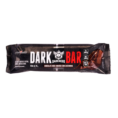 Dark Bar - Whey Bar Darkness Sabor Chocolate meio amargo c/ castanhas  (1 unidade de 90g) - Integralmédica