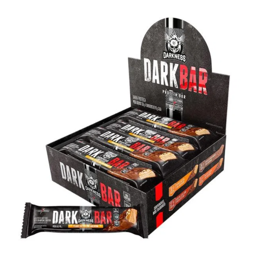 Dark Bar - Whey Bar Darkness Sabor Amendoim (Cx c/ 8 Unidades de 90g) - Integralmédica