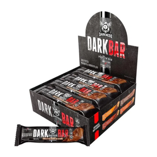 Dark Bar - Whey Bar Darkness Sabor Chocolate Meio Amargo com castanhas (Cx c/ 8 Unidades de 90g) - Integralmédica