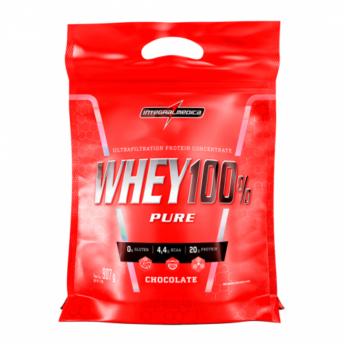 Whey 100% Pure Sabor Chocolate (907g) Refil - Integralmédica