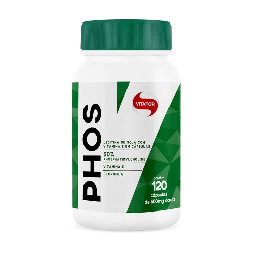 Phos Lecitina De Soja (120 Cápsulas de 500mg) - Vitafor