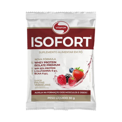 Isofort - Whey Protein Isolate Bio Protein Sabor Frutas Vermelhas (1 Sachê de 30g) - Vitafor