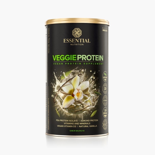 Veggie Protein - Proteína 100% Vegetal Sabor Baunilha (450g) - Essential