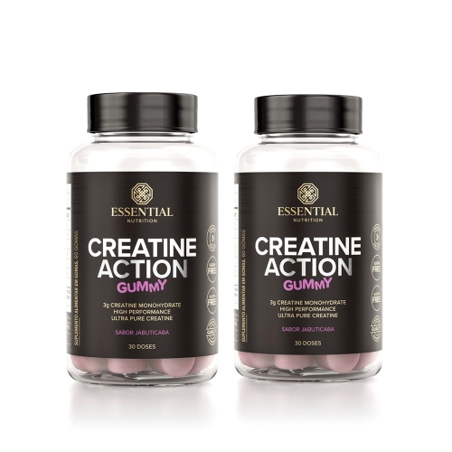 Kit 2un Creatine Action (60 Gomas) - Essential Nutrition